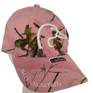 Realteee Ducks unlimited pink baseball cap